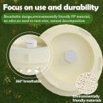 Underground Worm Farm, Garden Mini vermicomposting bin for use in Outdoor Gardening from Kitchen Food Waste, with Holes and lid, White (10.2x4.3x4.3IN)