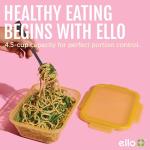 Ello Snap & Nest 10-Piece 4.5 Cup Plastic Meal Prep Set, Reusable Food Containers for Healthy Eating, Freezer, Dishwasher Safe, Sage
