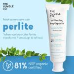 The Humble Co Fluoride-Free Teeth Whitening Toothpaste, Peppermint - Natural Whitening Toothpaste with Xylitol & Eco Certified Perlite for Adults - SLS Free Dental Oral Care & Hygiene - 2 Pack