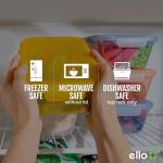 Ello Snap & Nest 10-Piece 4.5 Cup Plastic Meal Prep Set, Reusable Food Containers for Healthy Eating, Freezer, Dishwasher Safe, Sage