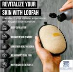 Rugged Natural Shower Loofah for Men - Tough Eco-Friendly Exfoliating Body Scrubbers, Durable & Gentle Terry Towel Cloth pad for Manly Skin Care - Lufas, Luffa, Loofah, Loufas Sponges