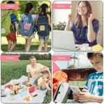 MdakeGo 3 Pack Sandwich Containers,3 Color Silicone Sandwich Storage with Snap-Off,Sandwich Box for Lunch,BPA Free,Leakproof, Reusable Plastic Sandwich Holder for Fruit,Salad,Snacks and Food Storage