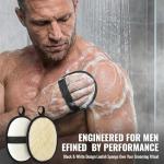 Rugged Natural Shower Loofah for Men - Tough Eco-Friendly Exfoliating Body Scrubbers, Durable & Gentle Terry Towel Cloth pad for Manly Skin Care - Lufas, Luffa, Loofah, Loufas Sponges
