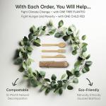 EcoPreps Premium Pre Rolled Napkin and Bamboo Cutlery Set with Brown Napkins (30 Pack, 120 PCS) 100% Biodegradable, Eco-Friendly, Disposable Wrapped Cutlery - Pre-Wrapped Bamboo Forks, Knives, Spoons