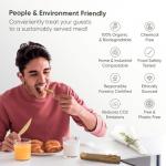 EcoPreps Premium Pre Rolled Napkin and Bamboo Cutlery Set with Brown Napkins (30 Pack, 120 PCS) 100% Biodegradable, Eco-Friendly, Disposable Wrapped Cutlery - Pre-Wrapped Bamboo Forks, Knives, Spoons