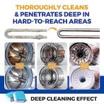 Washing Machine Cleaner Tablets 24 pack Powerful Descaler -Deep Cleaning for HE Front Loader & Top Load Washer Septic Safe Eco-Friendly Deodorizer Clean Drum & Laundry Tub Seal- Year's Supply