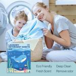 Laundry Detergent Sheets, Fresh Ocean Scent - 40 Loads | Plastic-Free, Eco Friendly Sheets | Pre-Measured, Liquidless for Deep Clean | Hypoallergenic, Travel Laundry Soap Strips
