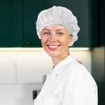 6 Pcs Chef Hat Unisex Elastic Kitchen Cooking Hat Adjustable Food Service Hair Nets Mesh Cap Reusable Washable Cooking Chef Cap(White)