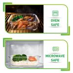 Prep Naturals Glass Meal Prep Containers - Oven, Microwave & Freezer Safe - Leakproof Airtight Glass Storage Containers with Lids - For Food Prep & Lunch - Pack of 5, 36 Oz, Square