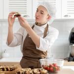 6 Pcs Chef Hat Unisex Elastic Kitchen Cooking Hat Adjustable Food Service Hair Nets Mesh Cap Reusable Washable Cooking Chef Cap(White)