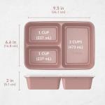 Bentgo Prep - 20-Piece 3-Compartment Reusable Meal Prep Containers with Lids, PFAS & BPA Free Materials, Durable, Microwave, Freezer, & Dishwasher Safe To Go Food Storage (Rosette Glitter)