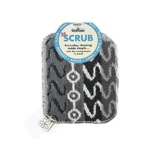 Skoy Scrub, 1-Piece Reusable, Non-Scratching Dish Scrubber for Kitchen and Household Cleaning, Planet-Friendly, Dishwasher Safe Soft Scrub, Monochromatic Colors