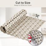 Elisstaence Shower Mat Non Slip Bathtub Mat, 27 x 16 Inch Eco-Friendly Soft Bath Mat for Tub Non Slip Shower Mats for Inside Shower with Suction Cups and Drain Holes, Easy to Clean Quick-Drying, Brown