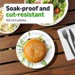 Amazon Basics Everyday Paper Plates, 8.62 Inch, Disposable, 200 Count