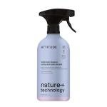 ATTITUDE Bathroom Cleaner Spray, Natural Origin Ingredients, EWG Verified, Eliminates Soap Scum, Limescale, Streak Free, Lemon & Rosewood, 26 Fl Oz