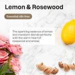 ATTITUDE Bathroom Cleaner Spray, Natural Origin Ingredients, EWG Verified, Eliminates Soap Scum, Limescale, Streak Free, Lemon & Rosewood, 26 Fl Oz