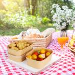 Belinlen 50 Sets 17oz Disposable Kraft Paper Bowls with Lids, Rectangle Paper Food Containers with Lids, Salad Bowls for Hot/Cold Food, Soup, Meal Prep, Ice Cream, Takeout, Party Supplies(500ml)