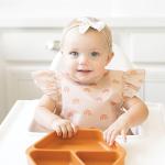 Tiny Twinkle Mess-Proof Baby Bib for Girls | Waterproof Toddler Bib for Eating | Baby Apron for Feeding | Machine Washable | Perfect Shower Gift (Boho Rainbow, 6–24M)