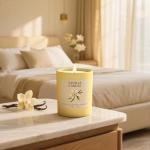 NORVENCE Vanilla Candle, Vanilla Scented Candles for Women, 10oz Soy Candles with Bamboo Lid for Home Scented, Birthday Gifts for Women and Men, Hand-Poured Candle for Relaxation, Home Decor