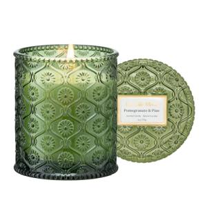 LA JOLIE MUSE Pine & Pomegranate Candle | Lemon, Pomegranate & Pine | 6 oz Natural Soy Wax | 40 Hours Clean Burn | Gift-Ready for Hosts, Gatherings | Elegant Home Décor