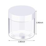 SATINIOR 6 Pack 5 Oz Plastic Jars Containers with Lids Wide-mouth Refillable Leakproof Reusable Round Empty Jars for Travel Cosmetic Dry Food Spice Candy Cookie Home Kitchen Organizing (White)