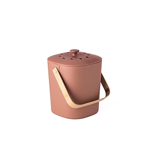 Sustainable Bamboo Kitchen Compost Bin - Graphite