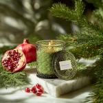 LA JOLIE MUSE Pine & Pomegranate Candle | Lemon, Pomegranate & Pine | 6 oz Natural Soy Wax | 40 Hours Clean Burn | Gift-Ready for Hosts, Gatherings | Elegant Home Décor
