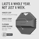 Sud Scrub® Antimicrobial Silicone Body Scrubber, Exfoliating Body Scrubber for Sensitive Skin, Eco Friendly Shower Scrubber for Body, Silicone Body Brush for Showering, Charcoal