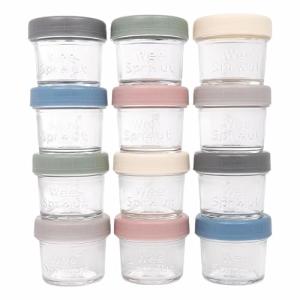 WeeSprout Reusable Glass Baby Food Storage Jars
