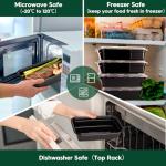 Eco-Friendly Meal Prep Containers - 50 Pack, 32oz