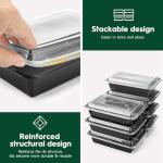 Eco-Friendly Meal Prep Containers - 50 Pack, 32oz