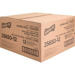 Genuine Joe Jumbo Roll Bath Tissue - 2-Ply White Toilet Paper, 3.3" x 650' per Roll, 12 Count Bulk Pack, Recycled Fiber, Commercial Grade for Dispensers