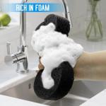 3 - Pack Large Sponge, Kitchen Sponges, Handy Sponges, Cellulose Sponges, Dish Washing Sponge, Natural Sponge, Car Washing Sponge, Eco Friendly Sponge (7.68 x 3.74 x 1.38 Inch), Black