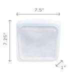 Stasher Silicone Reusable Storage Bag, Sandwich Bag, Reusable Freezer Bag, Microwave, Dishwasher, Oven Safe, Sous Vide,Lunch Container, Eco Friendly, Leak-free, Food Storage Bag, 28 oz, Deep Ocean