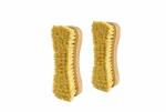 All-Natural Wooden Scrub Brush Set | Eco-Friendly Cleaning Brush Set with Tampico Bristles | Floor Scrub Brush & Shower Scrubber for Bathroom, Tub, Kitchen & Carpet | Sustainable Set – Pack of 2