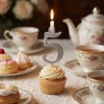 Eco-Friendly Reusable Number Candle Holder Set, Silver Stainless Steel Adjustable Birthday Candle Holder, Party and Anniversary/Birthday Accessory, Numbers 0-9 (2 Sets)