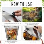 MorningRo 4 Pcs Inground Worm Composter with Lids 9.1 x 9.1 x 5.9 Inch Farm Worm Compost Bin Outdoor for Recycling Kitchen Food Waste to Raised Garden Beds