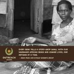 Outreach Uganda Handmade Pink Paper Bead Assortment - Recycled Magazine Paper Beads, Ideal for Baby Shower Crafts & Favors - 50 Count - Eco-Friendly Jewelry Supplies