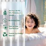 Bowery Home NOT Made in China Eco-Friendly Recycled Polyester Shower Curtain Liner – Waterproof, Sustainable, Non-Toxic Shower Curtain Liner, with Rust-Proof Grommets, 72x72IN, 4G – Clear