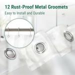 Bowery Home NOT Made in China Eco-Friendly Recycled Polyester Shower Curtain Liner – Waterproof, Sustainable, Non-Toxic Shower Curtain Liner, with Rust-Proof Grommets, 72x72IN, 4G – Clear