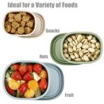 PandaEar 3 Pack Silicone Food Storage Containers with Lids, Reusable Nesting Lunch Bento Box Set, BPA Free, Leakproof, Dishwasher Microwave Freezer Safe (6.7oz, 10oz, 20oz)