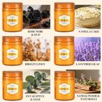 6 Pack Natural Soy Wax Jar Candles for Home Scented, 33 oz 240 Hour Long Lasting Aromatherapy Fall Candles Gifts for Women Birthday | Thanksgiving Day Christmas | Amber Candles|