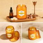 6 Pack Natural Soy Wax Jar Candles for Home Scented, 33 oz 240 Hour Long Lasting Aromatherapy Fall Candles Gifts for Women Birthday | Thanksgiving Day Christmas | Amber Candles|