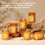 6 Pack Natural Soy Wax Jar Candles for Home Scented, 33 oz 240 Hour Long Lasting Aromatherapy Fall Candles Gifts for Women Birthday | Thanksgiving Day Christmas | Amber Candles|