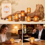 6 Pack Natural Soy Wax Jar Candles for Home Scented, 33 oz 240 Hour Long Lasting Aromatherapy Fall Candles Gifts for Women Birthday | Thanksgiving Day Christmas | Amber Candles|