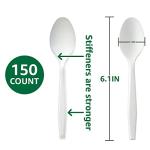 BIOCEAN 100% Compostable No Plastic Knives Plastic Forks Plastic Spoons Plastic Utensils, The Heavyweight Heavy Duty Flatware is Eco Friendly Products for Lounge Party Wedding BBQ Picnic Camping.