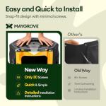 Maygrove Outdoor Compost Bin 53 Gallon, Dual Chamber Large Compost Tumbler for Garden Backyard, with 360° Rotating, Sliding Doors & Solid Steel Frame