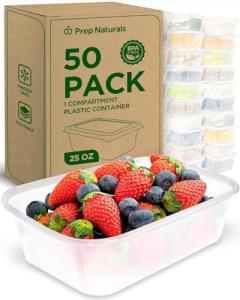50 Pack BPA-Free Meal Prep Containers with Lids
