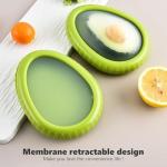 MINYUGUT 4pcs Silicone Fruit and Vegetable Containers, Fruit Storage Boxes for Fridge, Reusable Hermetic Holder for Food Storage, Fruits Savers Fresh Stretch Pods, vegetables/lemon/tomato/avocado