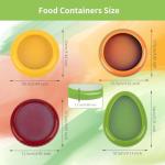 MINYUGUT 4pcs Silicone Fruit and Vegetable Containers, Fruit Storage Boxes for Fridge, Reusable Hermetic Holder for Food Storage, Fruits Savers Fresh Stretch Pods, vegetables/lemon/tomato/avocado